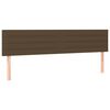 vidaXL T&ecirc;tes de lit Marron fonc&eacute; 180 x 5 x 78/88 cm Tissu