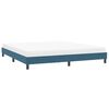 vidaXL Cadre de lit sans matelas bleu fonc&eacute; 200x210 cm velours