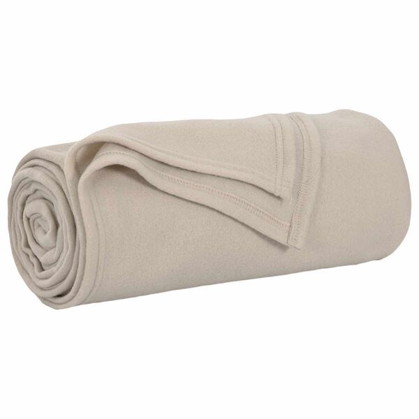 vidaXL Couvertures &agrave; jeter 6 pcs Beige 270 x 240 cm Toison