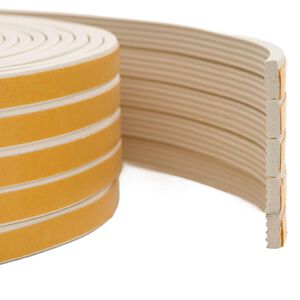 vidaXL joint de fen&ecirc;tre autocollant Blanc 10 x 4 mm 12 m Mousse EPDM