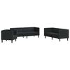 vidaXL Canap&eacute; de salon 3 pcs Noir 194 x 74,5 x 70,5 cm Simili cuir