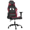 vidaXL Chaise de jeu Noir et rouge bordeaux Similicuir
