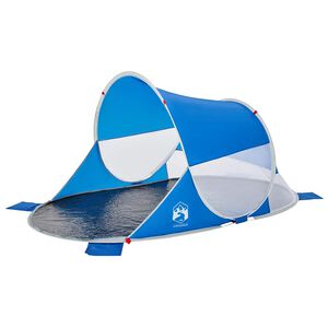 vidaXL Tente de plage bleu azur&eacute; escamotable imperm&eacute;able