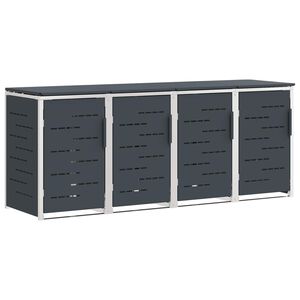 vidaXL Stockage de bac &agrave; d&eacute;chets Anthracite 276 x 77,5 x 112,5 cm