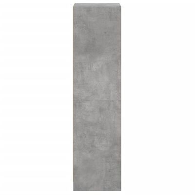 vidaXL Buffet avec porte en verre gris béton 35x37x142 cm