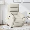 vidaXL Fauteuil de massage inclinable Cr&egrave;me Velours