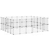 vidaXL Cage animaux de compagnie &agrave; 44 panneaux et porte Noir 35x35 cm