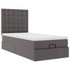 VidaXL Cadre de lit ottoman avec matelas gris 90x190 cm similicuir
