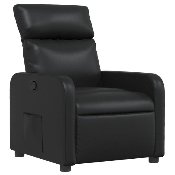 vidaXL Fauteuil inclinable Noir Similicuir