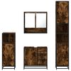 vidaXL Ensemble meubles salle de bain 4 pcs ch&ecirc;ne fum&eacute; bois ing&eacute;nierie