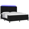 vidaXL Lit &agrave; ressort LED avec matelas Noir 180 x 200 cm tissu