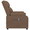 vidaXL Fauteuil inclinable &eacute;lectrique Marron Tissu