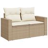 vidaXL Salon de jardin avec coussins 10 pcs beige r&eacute;sine tress&eacute;e