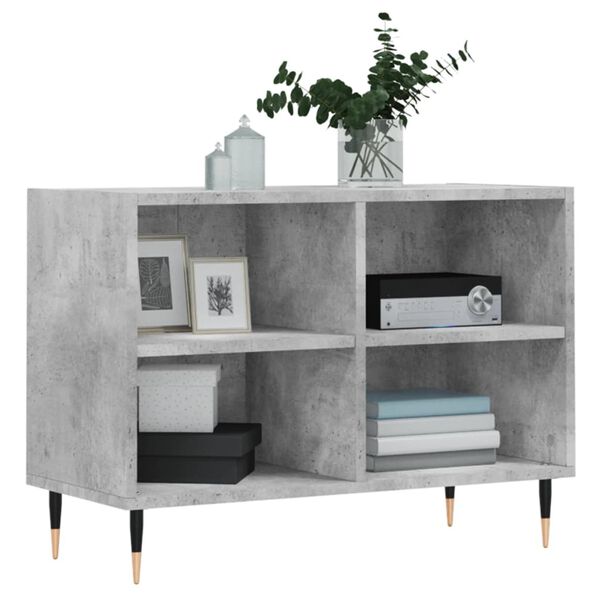 vidaXL Meuble TV gris b&eacute;ton 69,5x30x50 cm bois d'ing&eacute;nierie