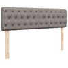 vidaXL Lit ottoman avec matelas taupe 140x190 cm tissu