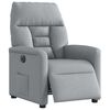 vidaXL Fauteuil inclinable &eacute;lectrique Gris clair Tissu