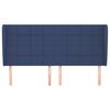 vidaXL T&ecirc;te de lit avec oreilles Bleu 163x23x118/128 cm Tissu