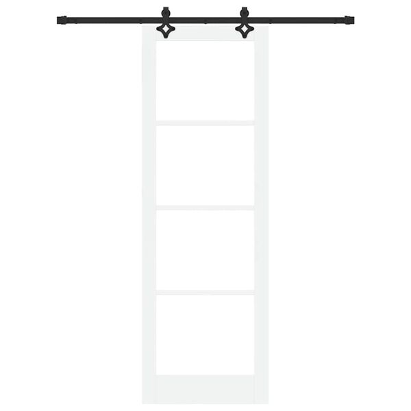 vidaXL Porte coulissante ORKDAL Blanc et Noir 78 x 232 cm