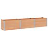 vidaXL Jardini&egrave;re sur&eacute;lev&eacute;e Marron 300 x 50 x 54 cm alu.