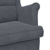 vidaXL fauteuil Gris fonc&eacute; 92 x 71 x 91 cm Velours