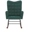 vidaXL Chaise à bascule Vert foncé Velours