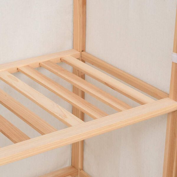 vidaXL Garde-robe &agrave; 3 niveaux 79 x 40 x 170 cm