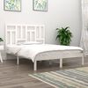 vidaXL Cadre de lit sans matelas blanc 120x190 cm bois massif