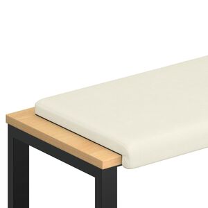 vidaXL Coussin de banc velours c&ocirc;tel&eacute; Cr&egrave;me Profondeur 35 cm