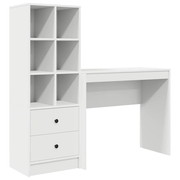 vidaXL Bureau avec tiroir 2 pcs Blanc