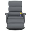 vidaXL Fauteuil inclinable de massage repose-pieds gris similicuir