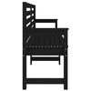 vidaXL Banc de jardin noir 203,5x48x91,5 cm bois massif de pin