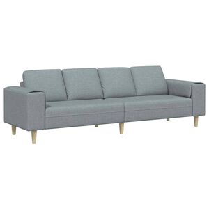 vidaXL Canap&eacute; de salon Gris clair 250 x 77 x 76 cm Polyester