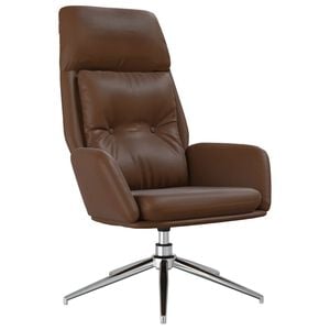 vidaXL Chaise de relaxation Marron Cuir v&eacute;ritable