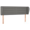 vidaXL T&ecirc;te de lit avec oreilles Gris fonc&eacute; 147x23x78/88 cm Tissu
