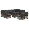 vidaXL Ensemble de canap&eacute; de jardin 12 pc Gris polyrotin