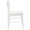 vidaXL Chaise de salle &agrave; manger 2 pcs Blanc Bois de Caoutchouc Massif