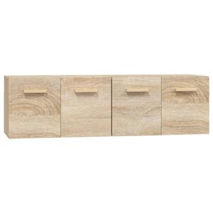 vidaXL Armoires murales 2 pcs Ch&ecirc;ne sonoma 60x36,5x35 cm Bois