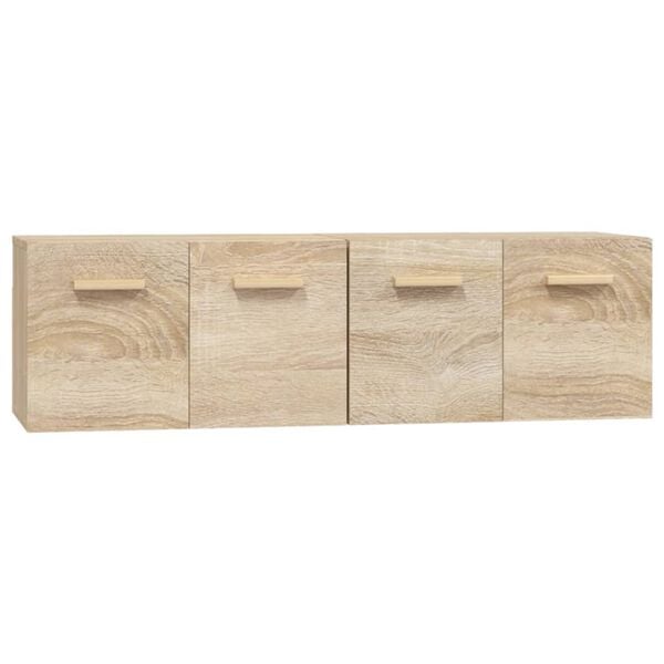vidaXL Armoires murales 2 pcs Ch&ecirc;ne sonoma 60x36,5x35 cm Bois