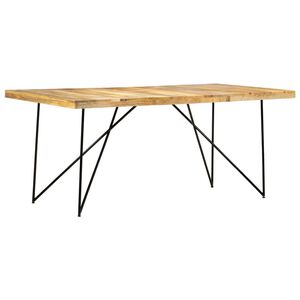 vidaXL Table &agrave; manger 180x90x76 cm Bois de manguier massif