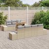 vidaXL Ensemble de salle &agrave; manger pour jardin 8 pcs Beige et gris