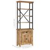 vidaXL Buffet avec étagères en bois de manguier massif 65x30x180 cm