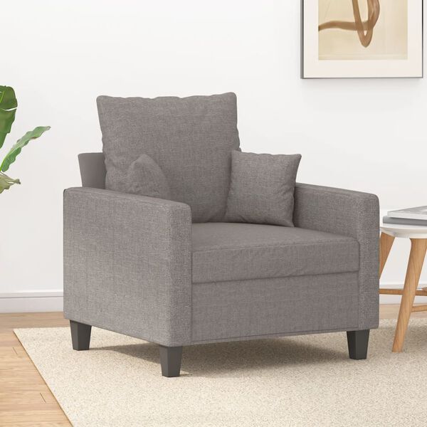 vidaXL Fauteuil Taupe 60 cm Tissu