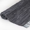 vidaXL Tapis Chindi Cuir tiss&eacute; &agrave; la main 190 x 280 cm Gris