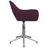 vidaXL Chaises pivotantes &agrave; manger lot de 4 violet tissu