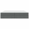 vidaXL Lit avec rangement et matelas Gris fonc&eacute; 200 x 200 cm Polyester