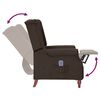 vidaXL Fauteuil de massage inclinable Marron fonc&eacute; Tissu