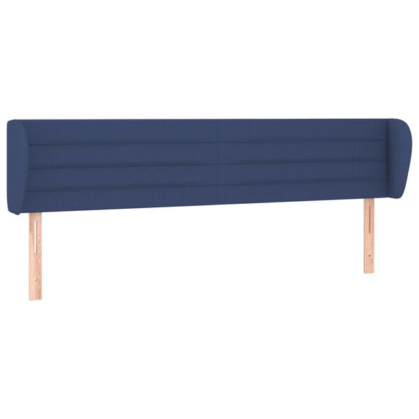 vidaXL T&ecirc;te de lit avec oreilles Bleu 163x23x78/88 cm Tissu