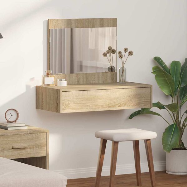 vidaXL Table de Toilette Marron 83 x 40 x 70 cm Bois d'ingénierie