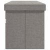 vidaXL Banc de rangement pliable gris clair faux lin