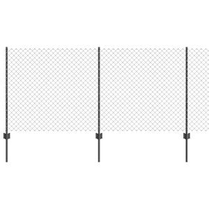 vidaXL Cl&ocirc;ture grillag&eacute;e avec poteau 10 x 1 m Acier recouvert de PVC